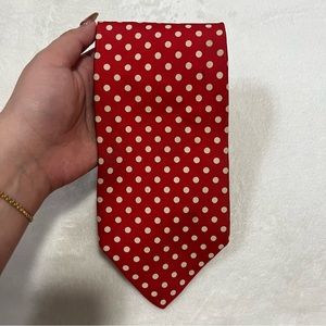 ABERCROMBIE DOTTED RED/WHITE TIE